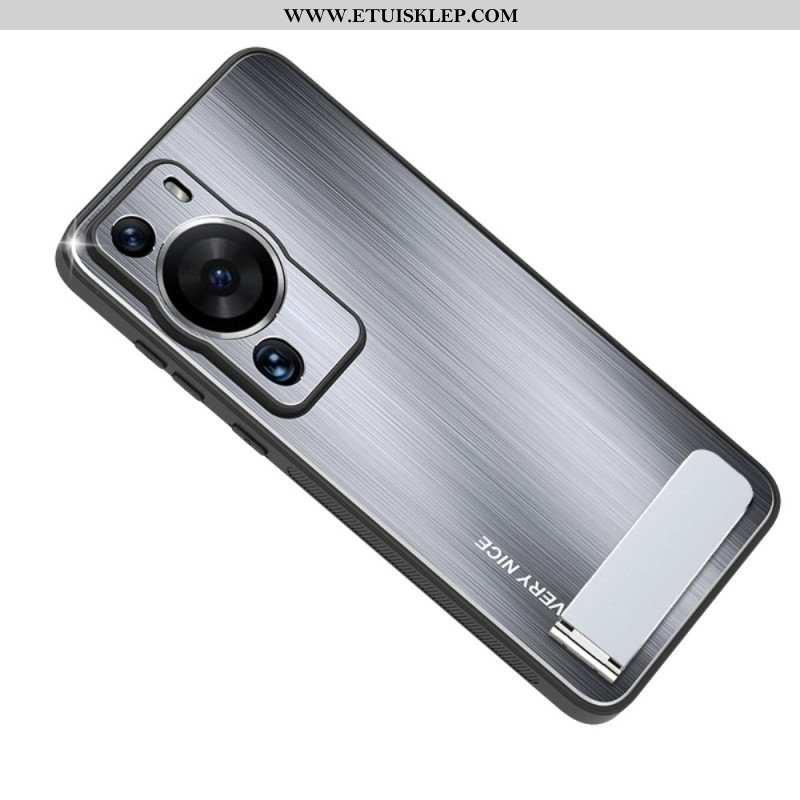 Etui do Huawei P60 Pro Szczotkowane Aluminium Ze Wspornikiem